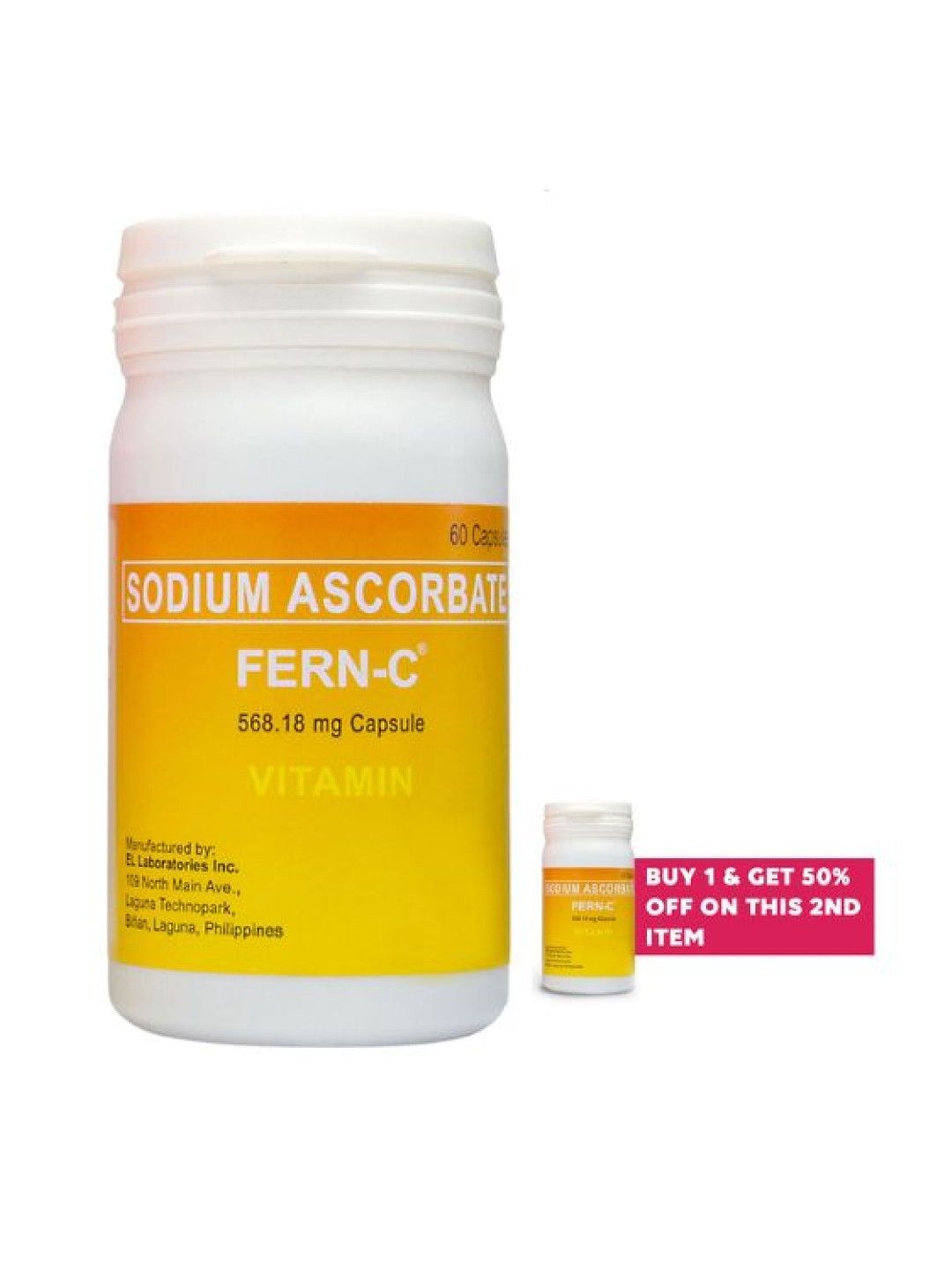 FernC Vitamin 500mg 60 Capsules Promo edamama